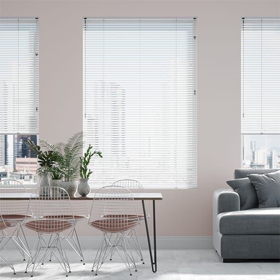 【カーテンレール可】エッセンス　グロスホワイト アルミブラインド