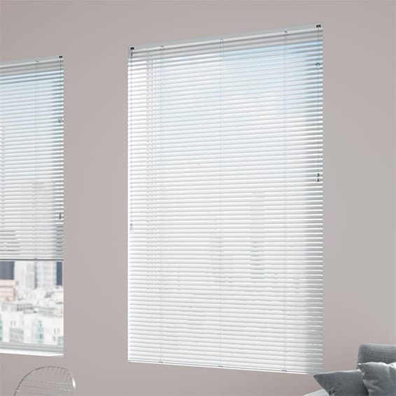 カーテンレール可】エッセンス グロスホワイト アルミブラインド