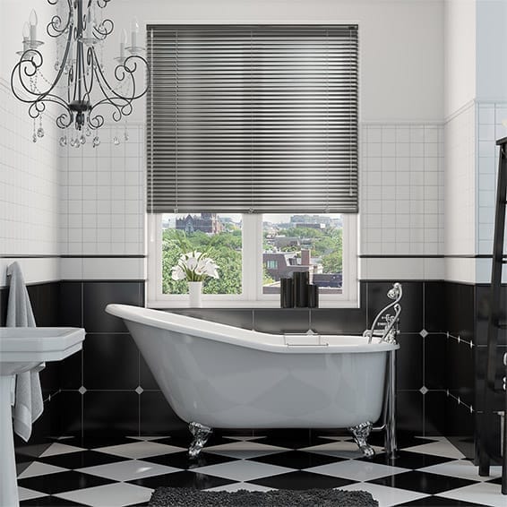 【カーテンレール可】エッセンス　パールグラファイト アルミブラインド