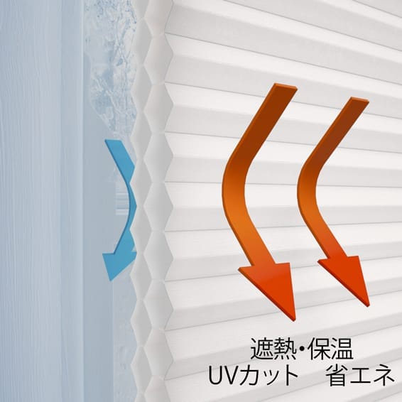 カーテンレール可】採光ダブルサーマルハニカム アークティック