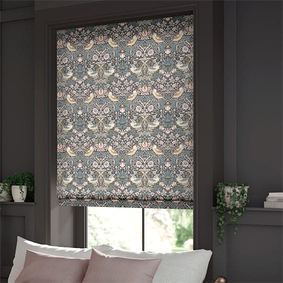 カーテンレール可】ウィリアムモリス いちご泥棒 ビンテージブラッシュ