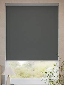 【カーテンレール可】遮光 ダークグレー ロールスクリーン サムネイル写真