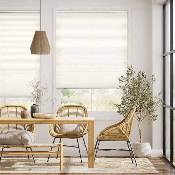  【カーテンレール可】コードレス採光トリプルハニカム パールホワイト ハニカムシェード