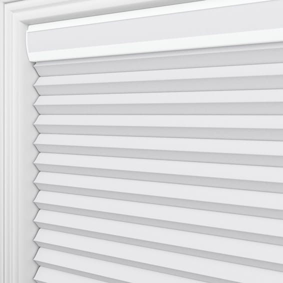 カーテンレール可】コードレス遮光トリプルハニカム ピュアホワイト