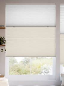 【カーテンレール可】コードレス ツインハニカム アイボリー コードレスハニカム サムネイル写真