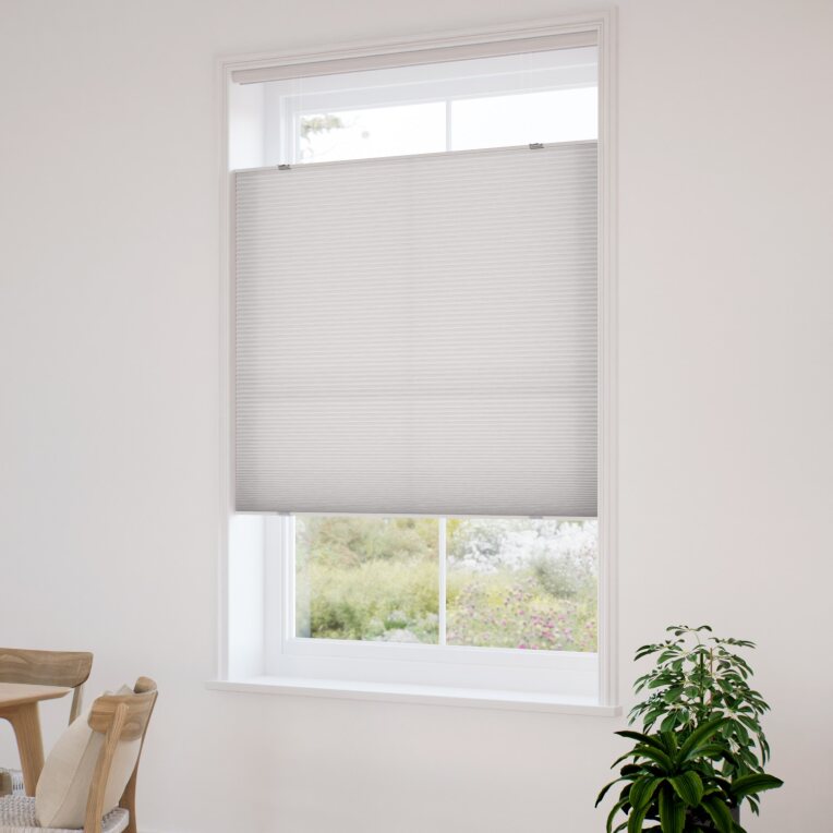 【カーテンレール可】コードレス 採光 トップダウンハニカム アッシュグレー ハニカムシェード