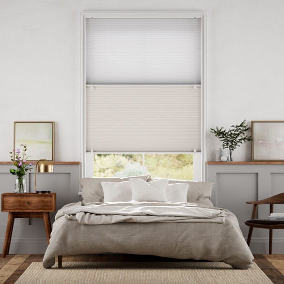 【カーテンレール可】ツインハニカム アイボリー ハニカムシェード