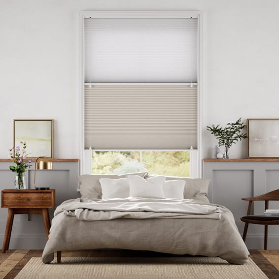 【カーテンレール可】ツインハニカム ペブル ハニカムシェード