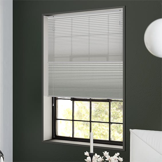 カーテンレール可】ツインハニカム シンプルグレー ハニカムシェード