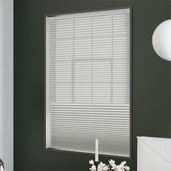 カーテンレール可】ツインハニカム シンプルグレー ハニカムシェード