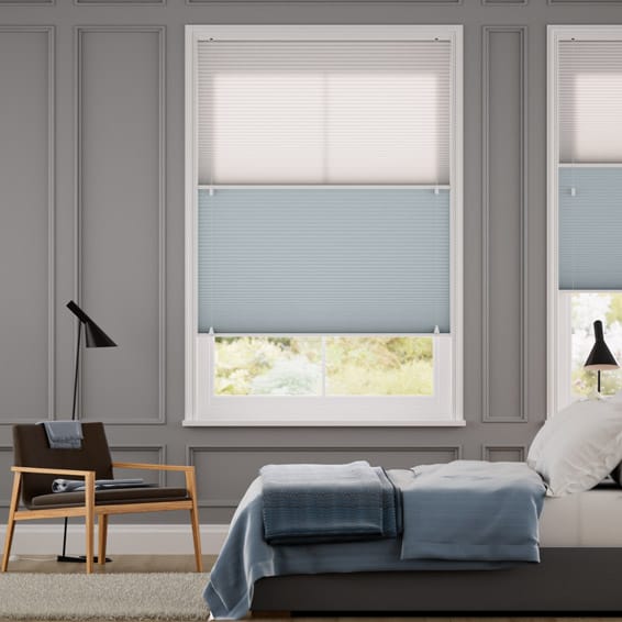 【カーテンレール可】ツインハニカム スカイ ハニカムシェード