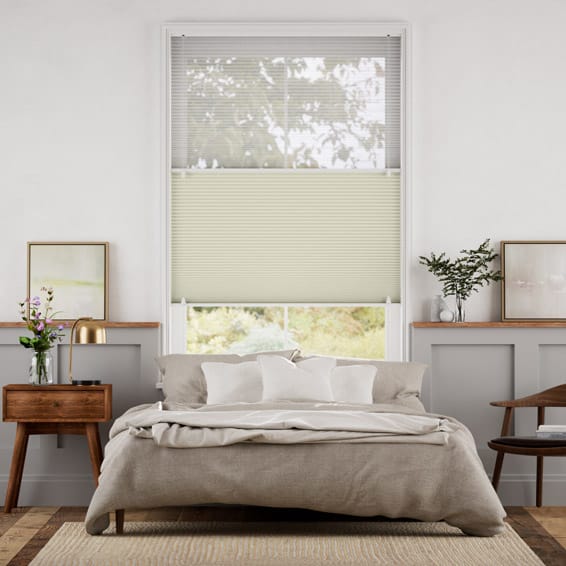 【カーテンレール可】ツインハニカム シアーリモンチェロ ハニカムシェード