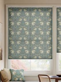 【カーテンレール可】採光ハニカム ウィリアムモリス ピンパーネル セージ ハニカムシェード サムネイル写真