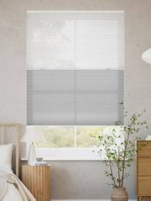 コードレス リネンツインハニカム リネンシアークリアホワイト × リネンモダンライトグレー ツインハニカムシェード サムネイル写真