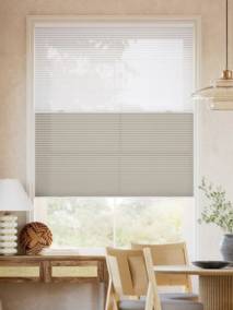 コードレス リネンツインハニカム リネンシアークリアホワイト × リネンストーン ツインハニカムシェード サムネイル写真