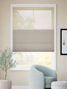 コードレス リネンツインハニカム リネンシアーベージュ × リネンストーン ツインハニカムシェード サムネイル写真