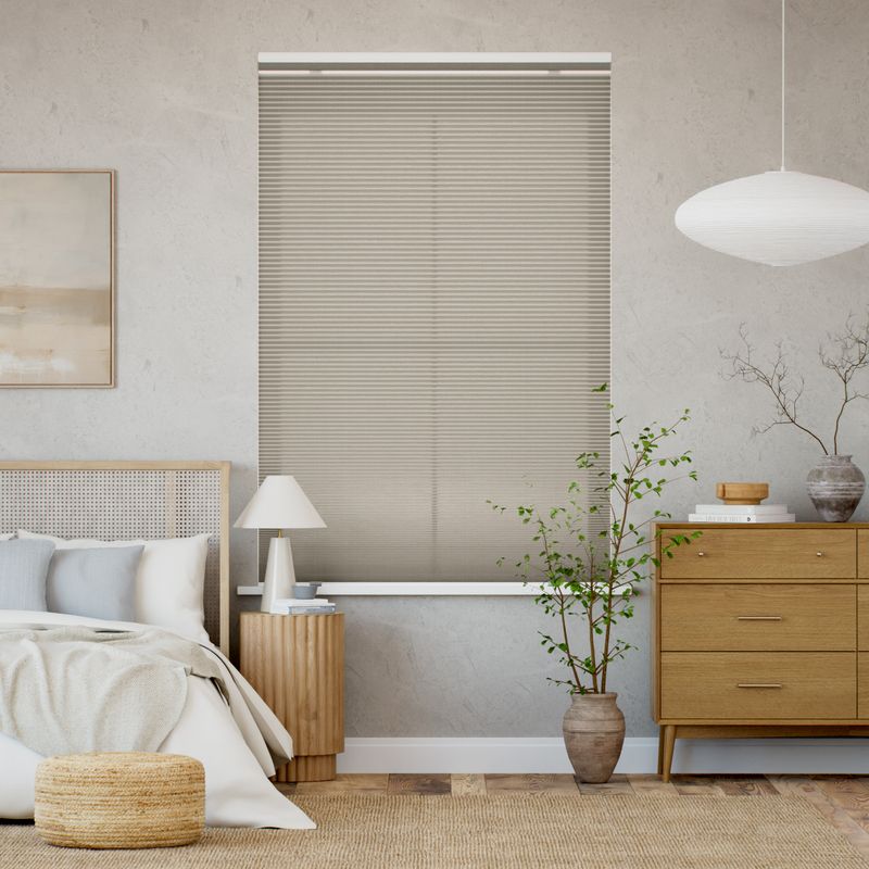 コードレス リネンツインハニカム リネンシアーローズベージュ