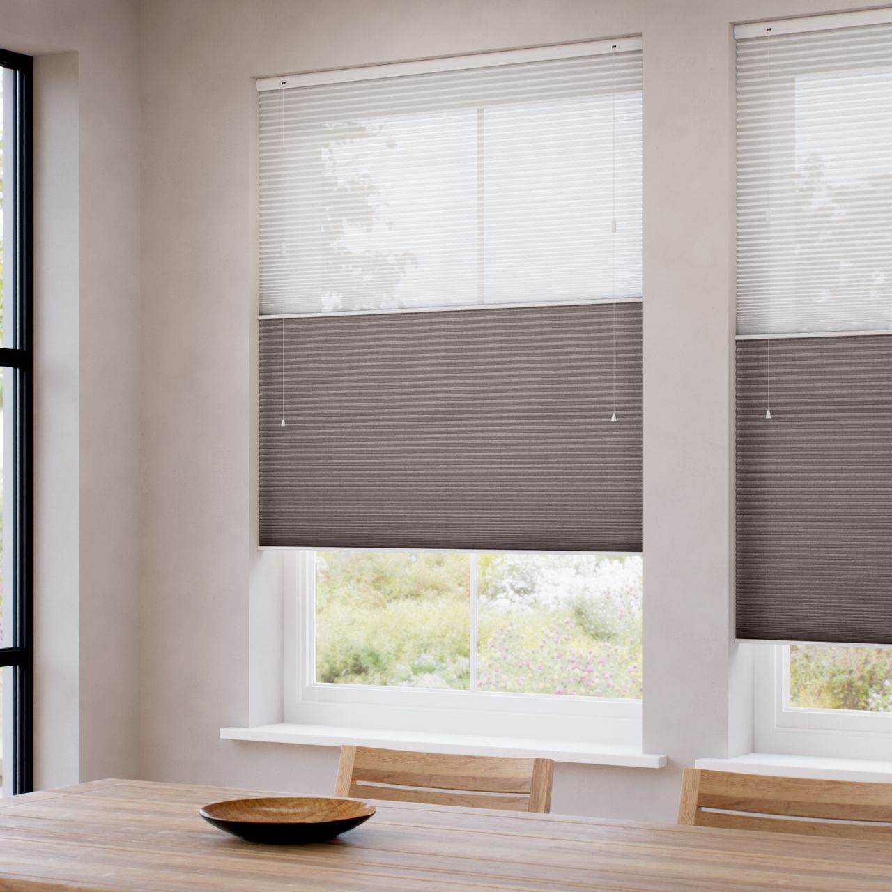 リネンツインハニカム リネンシアークリアホワイト × リネンモダン