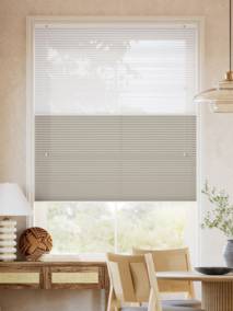 リネンツインハニカム リネンクリアホワイト × リネンストーン  ツインハニカムシェード サムネイル写真