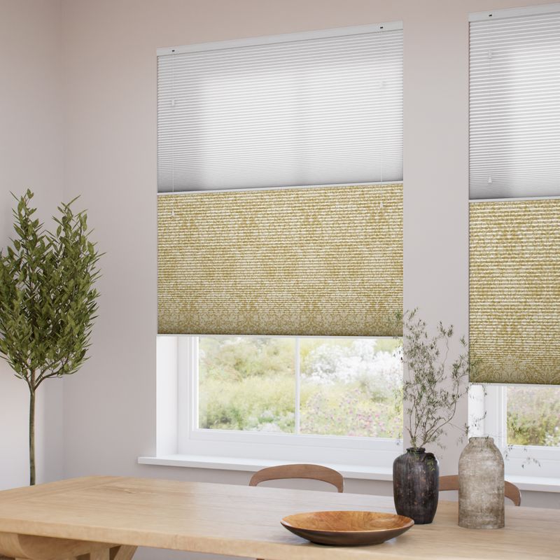 ツインハニカム ウィリアムモリス ブラックソーン サフラン シェード