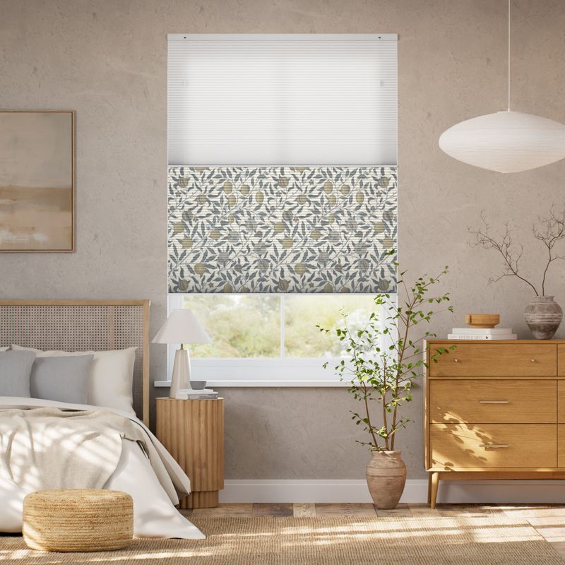 ツインハニカム ウィリアムモリス フルーツ プリムローズ シェード