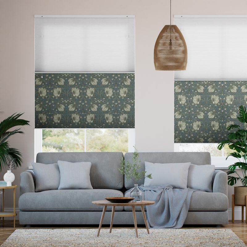 ツインハニカム ウィリアムモリス ピンパーネル セージ シェード