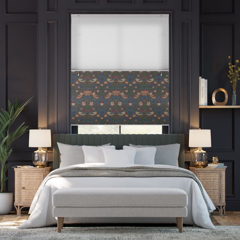 ツインハニカム ウィリアムモリス いちご泥棒 ジュエル シェード