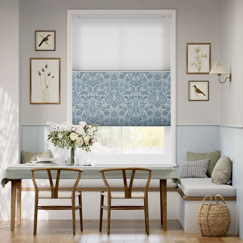 ツインハニカム ウィリアムモリス サンフラワー ビンテージブルー シェード