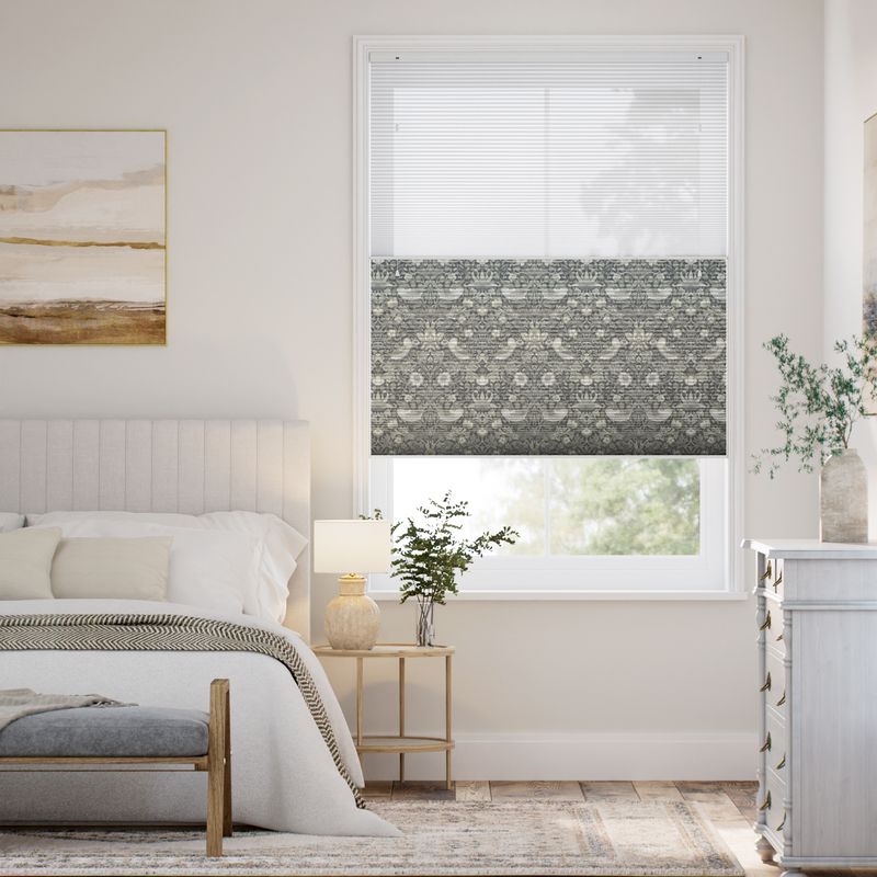 ツインハニカム シアー ウィリアムモリス いちご泥棒 マナーグレー シェード