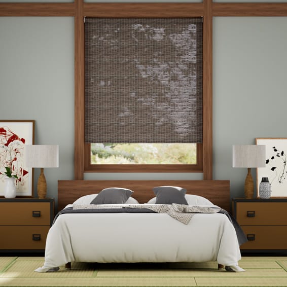 ドラド　ウォルナット すだれ　ロールスクリーン