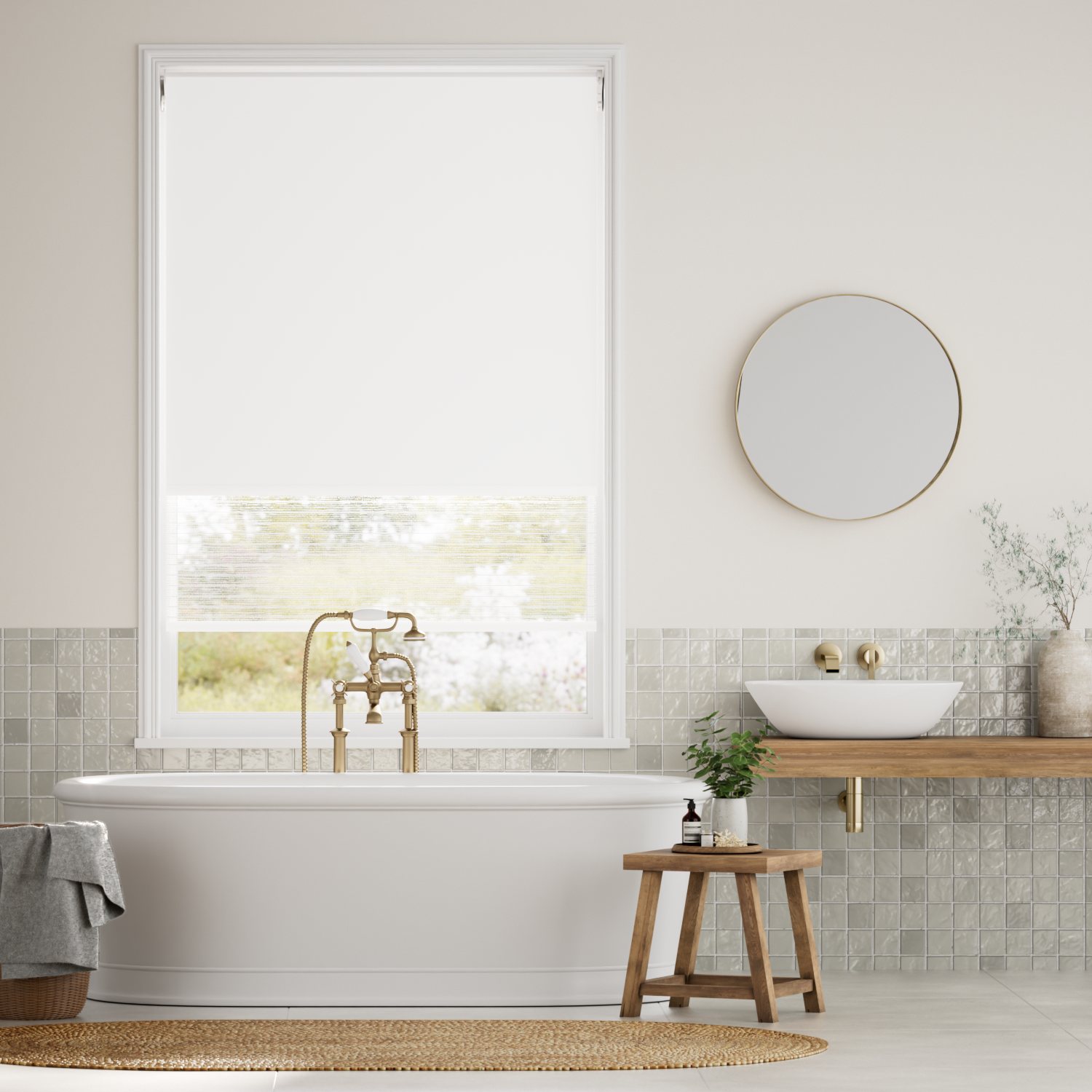 【つっぱり式 電動】アリア チョーク ダブルロールスクリーン