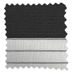 遮光ブラック＆ピッチブラック ダブルロールスクリーン サンプルの写真