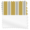 ツイルストライプ 遮光イエローゴールド＆ホワイト ダブルロールスクリーン 見本の写真
