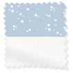 ツインクルスター 遮光ベビーブルー＆ホワイト ダブルロールスクリーン サンプルの写真