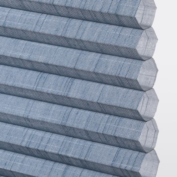 採光リネンハニカム モダンブルー ハニカムシェード