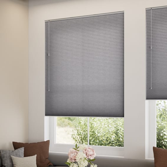 採光リネンハニカム モダングレー ハニカムシェード