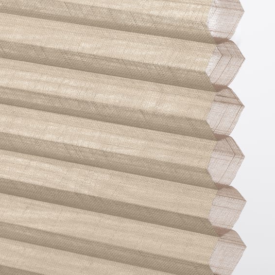 採光リネンハニカム シアーローズベージュ ハニカムシェード