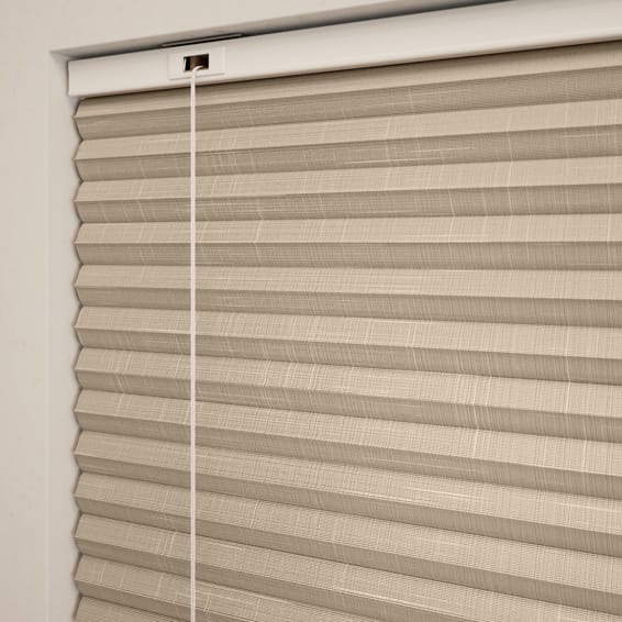 採光リネンハニカム シアーローズベージュ ハニカムシェード