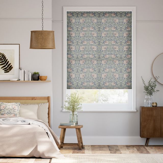 電動 採光ハニカム ウィリアムモリス ピンパーネル ブラッシュ シェード