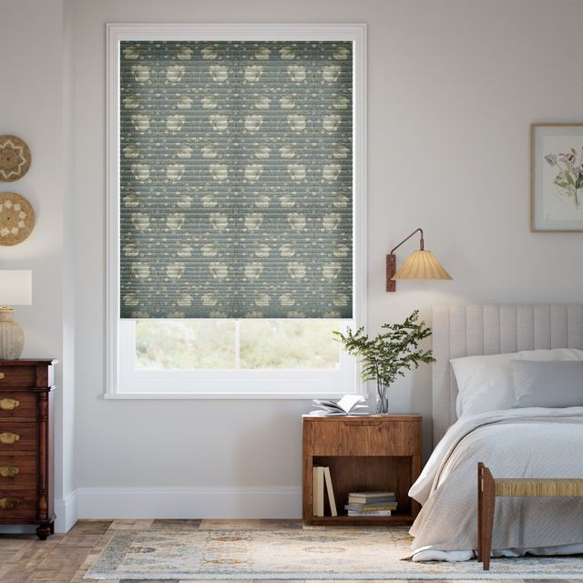 電動 採光ハニカム ウィリアムモリス ピンパーネル セージ シェード