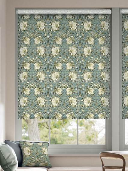 電動 ウィリアムモリス ピンパーネル セージ ロールスクリーン サムネイル写真