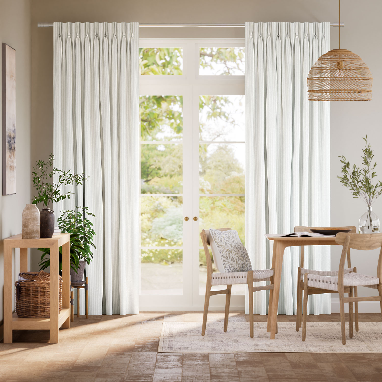 エラストライプ　ムーンストーン  カーテン