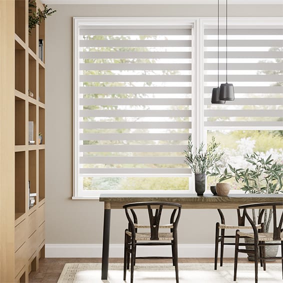 電動 ゼブラ 遮光 シルバー 電動 調光ロールスクリーン