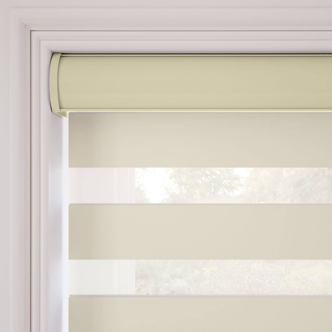 ゼブラ 遮光 アイボリー 調光ロールスクリーン