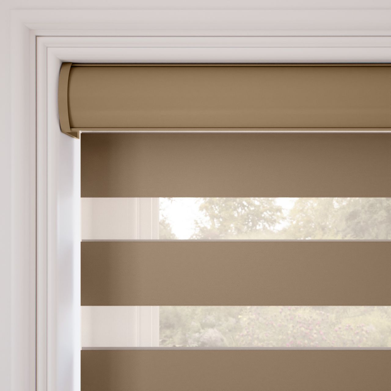 ゼブラ ダークウッド 調光ロールスクリーン