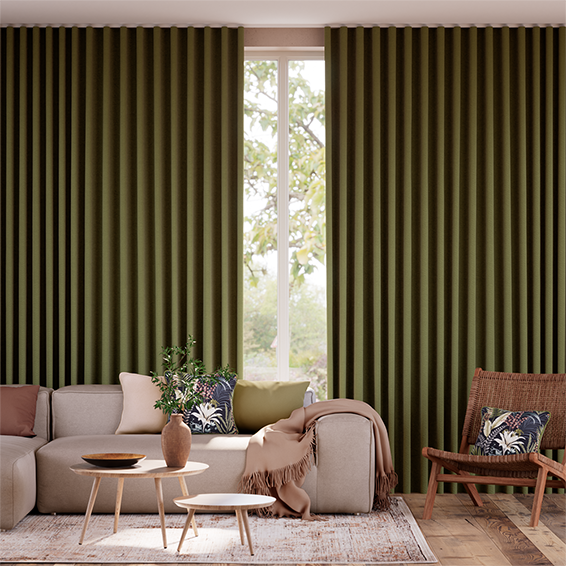 エッタ オリーブ カーテン