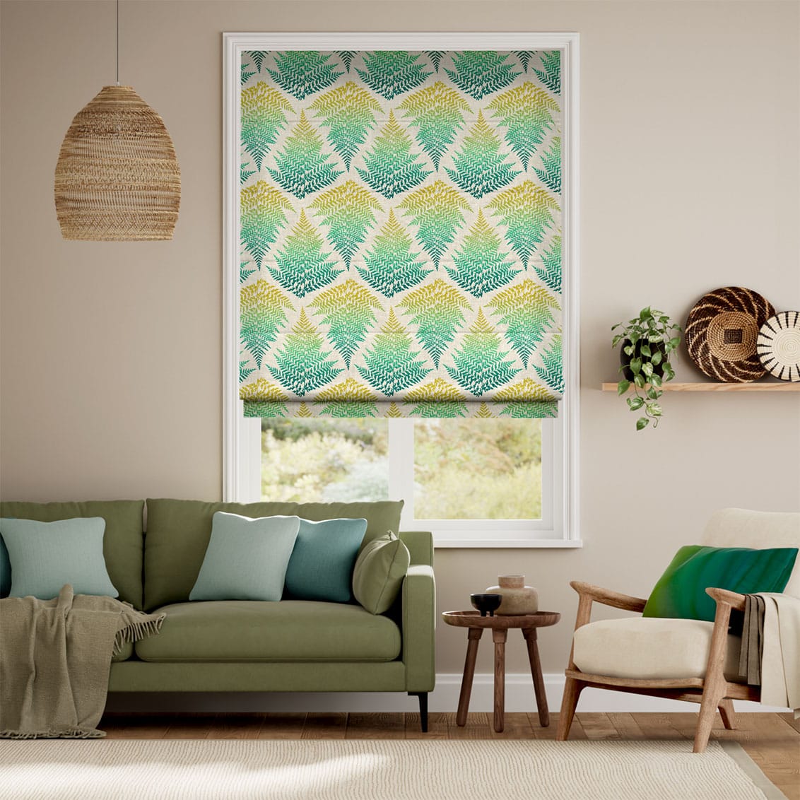 フィリックス　ピーコック ローマンシェード