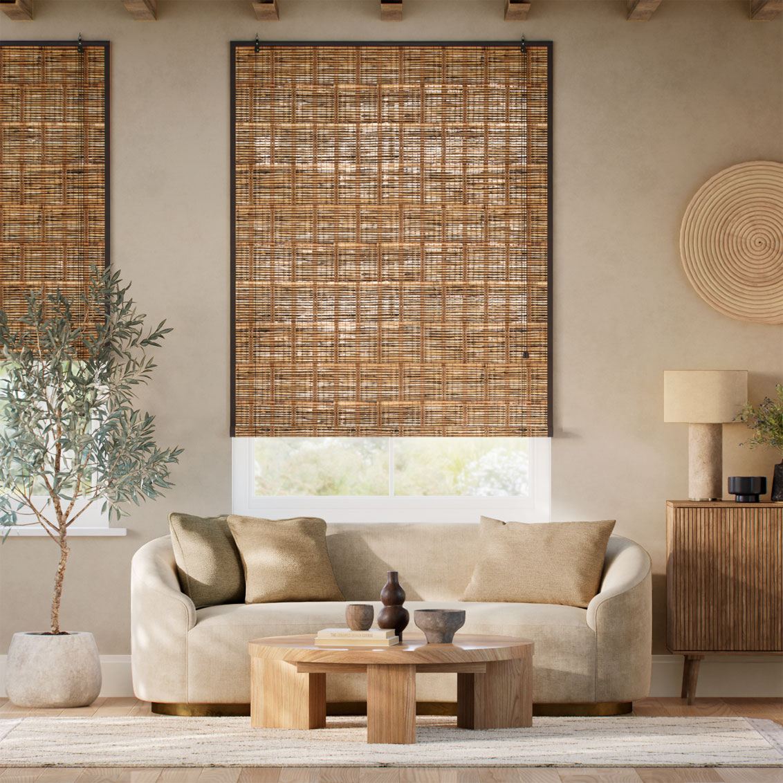 ガボール チェストナッツ＆エイコーン すだれ ロールアップスクリーン