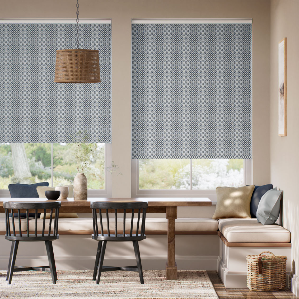 ジヴェルニー ネイビー ロールスクリーン