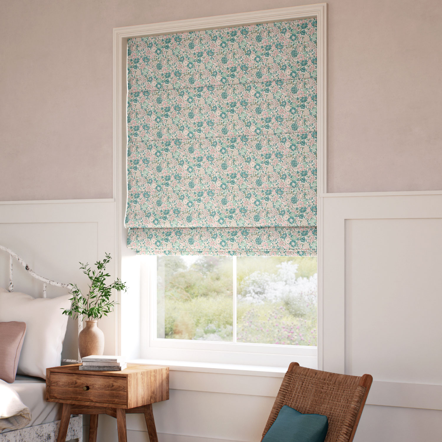 グレン・リヨン バジル ローマンシェード